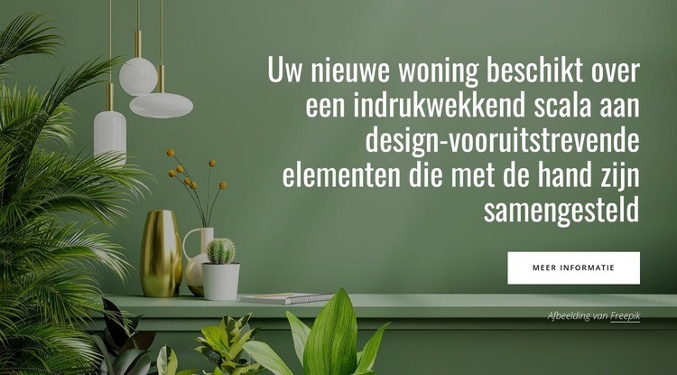 Nieuwe huiskenmerken Website ontwerp