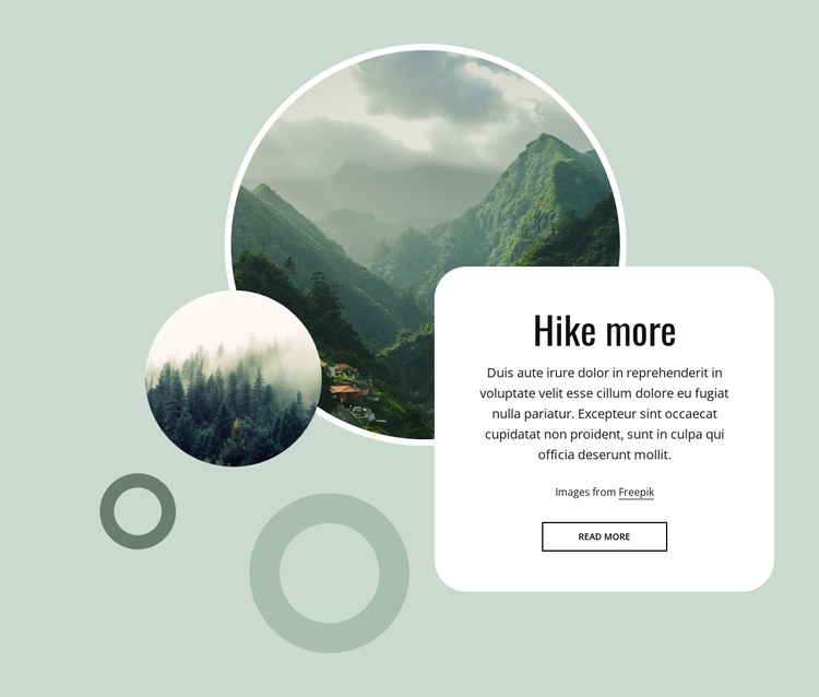 Hike more One Page Template