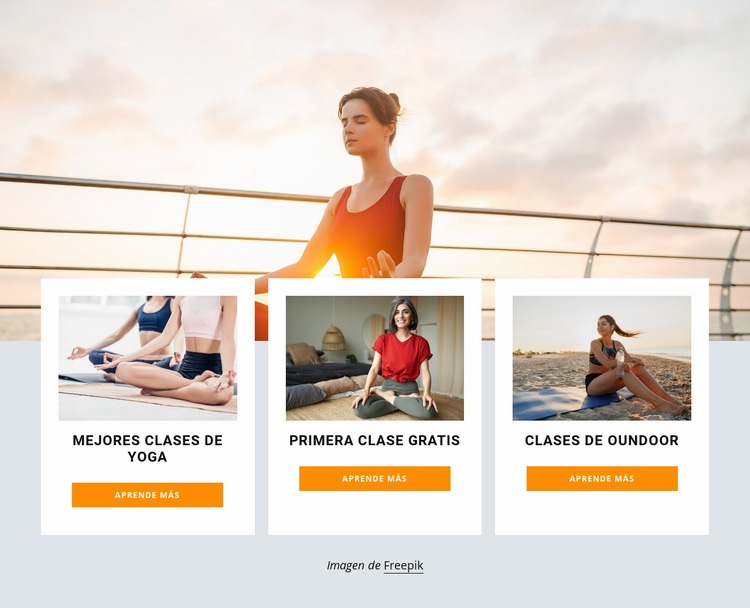 Retiro de yoga al aire libre Creador de sitios web HTML