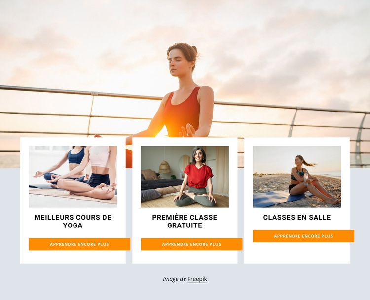 Retraite de yoga en plein air Modèle HTML5