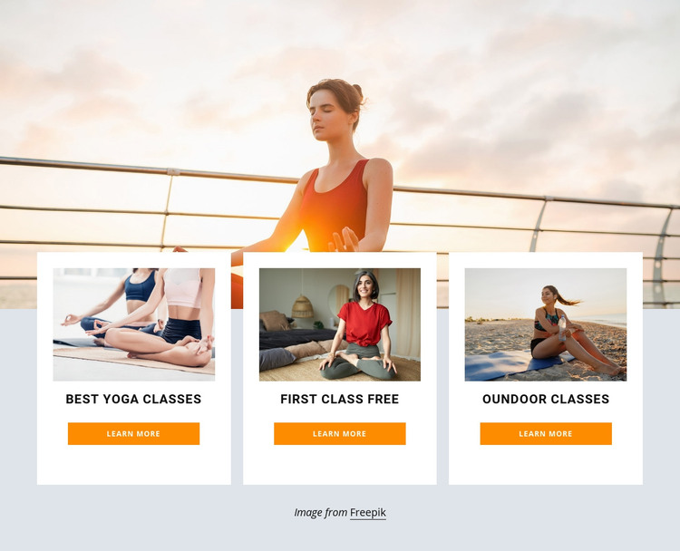 Outdoor yoga retreat Homepage Design