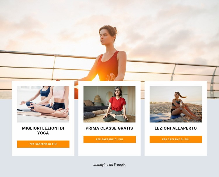 Ritiro di yoga all'aperto Costruttore di siti web HTML