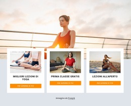 Ritiro Di Yoga All'Aperto - Bellissimo Modello Di Una Pagina