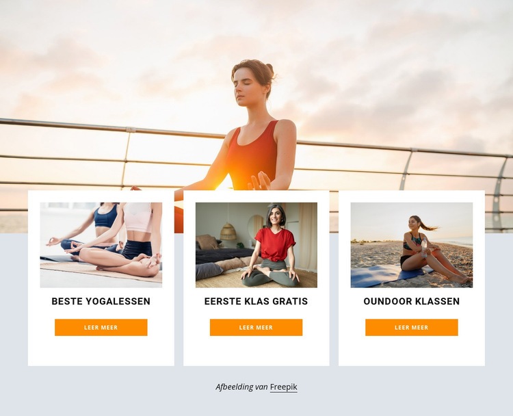 Yoga retraite in de buitenlucht Website sjabloon