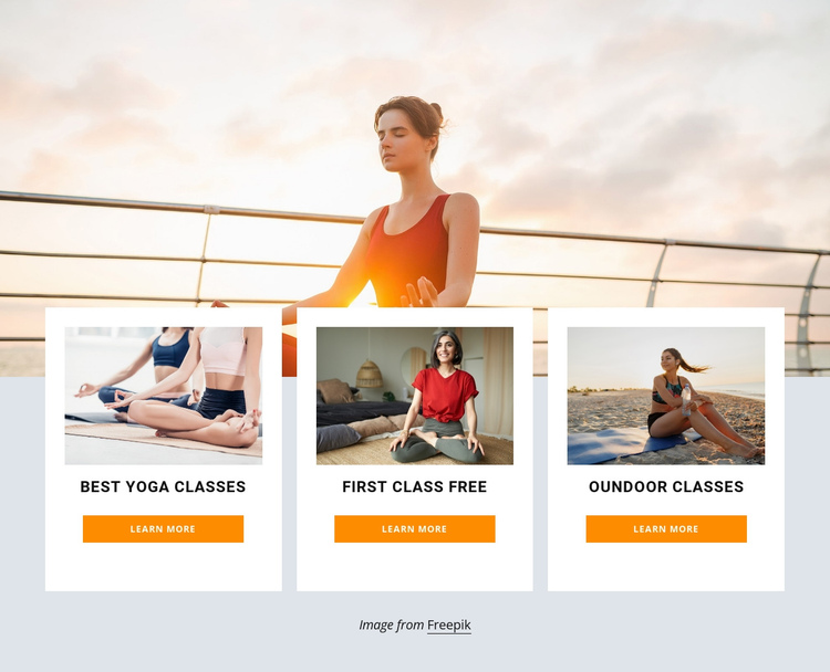 Outdoor yoga retreat One Page Template