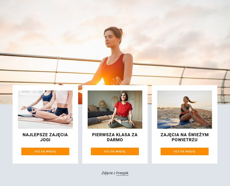 Rekolekcje jogi na świeżym powietrzu Kreator witryn internetowych HTML