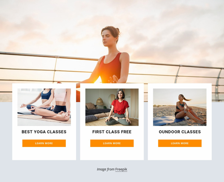 Outdoor yoga retreat Website Mockup
