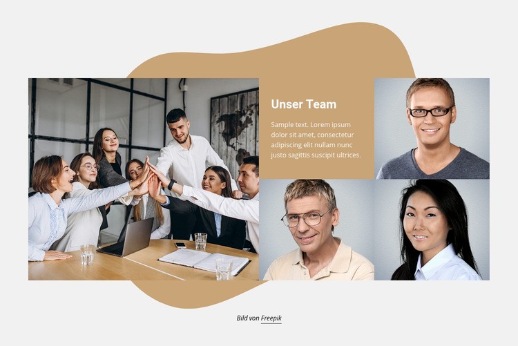Unser integriertes Team Website design