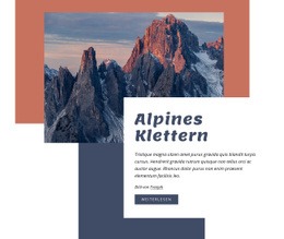 Website-Zielseite Für Alpinklettern