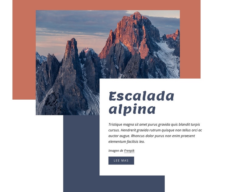Escalada alpina Diseño de páginas web