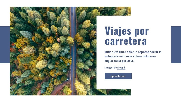 Viajes por carretera Diseño de páginas web