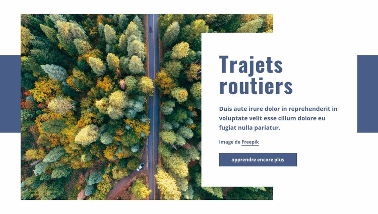 Trajets routiers Conception de site Web