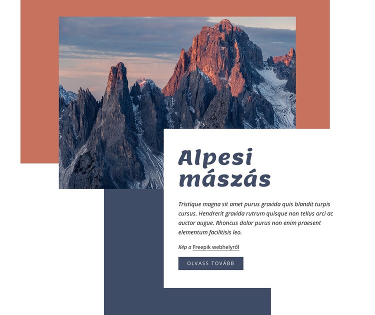 Alpesi mászás CSS sablon