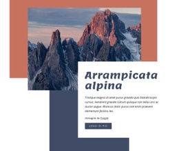 Arrampicata Alpina - Modello Di Sito Web Semplice