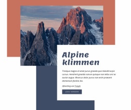 Alpine Klimmen - Prachtige Sjabloon Van Één Pagina