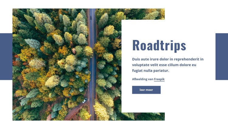 Roadtrips Website mockup