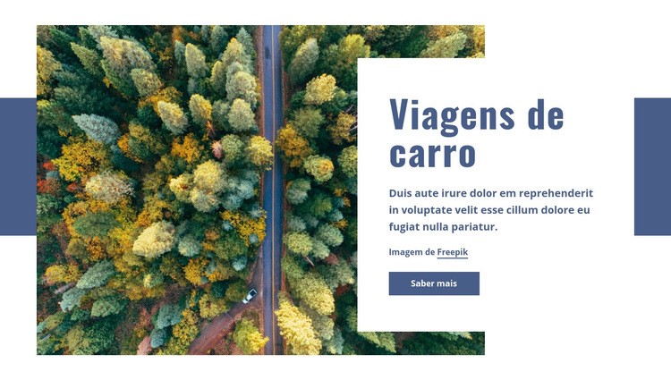 Viagens de carro Modelo HTML5