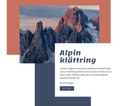 Alpin Klättring - Enkel Webbplatsmall