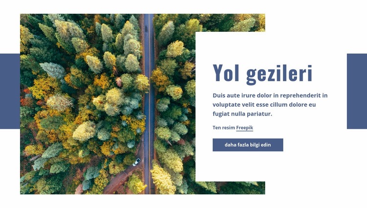 Yol gezileri Açılış sayfası