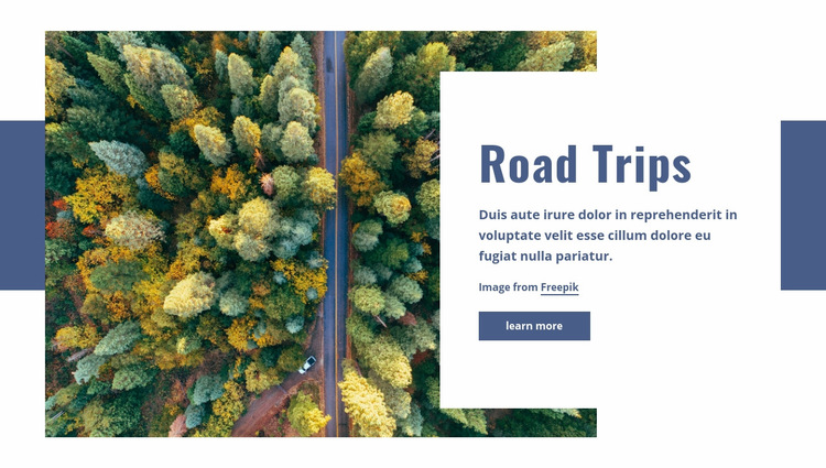 Road trips Web Page Design