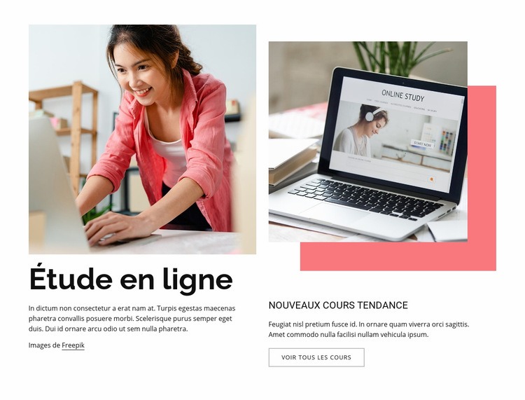 Etude en ligne Créateur de site Web HTML