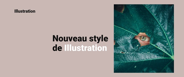 Nouveau style en illustration Maquette de site Web