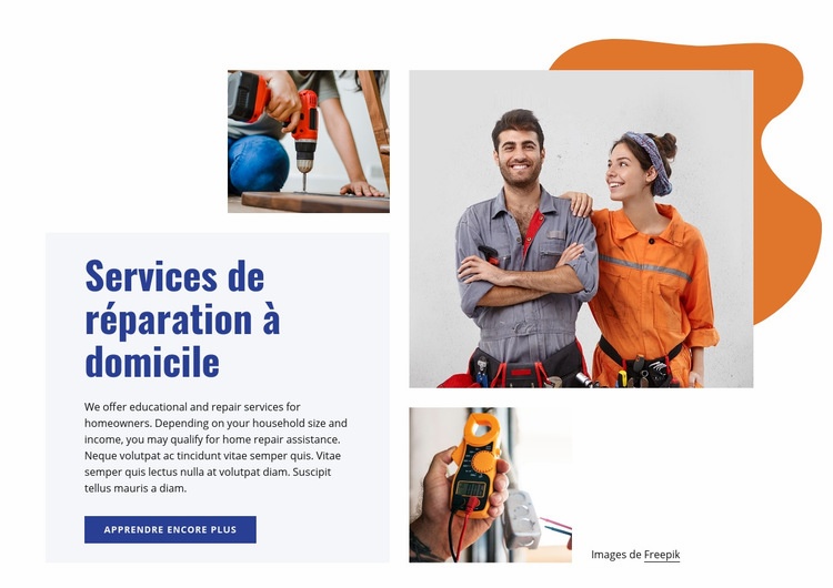 Professionnels de la rénovation domiciliaire Modèle CSS