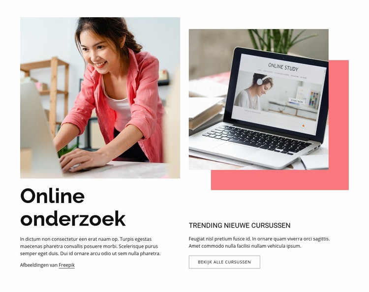 Online onderzoek HTML5-sjabloon