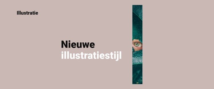 Nieuwe stijl in illustratie Website mockup