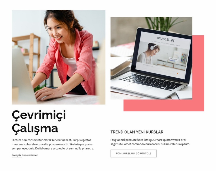 Çevrimiçi çalışma Html Web Sitesi Oluşturucu