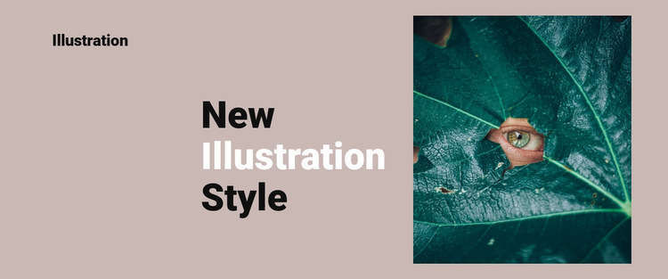 New style in illustration Web Page Design