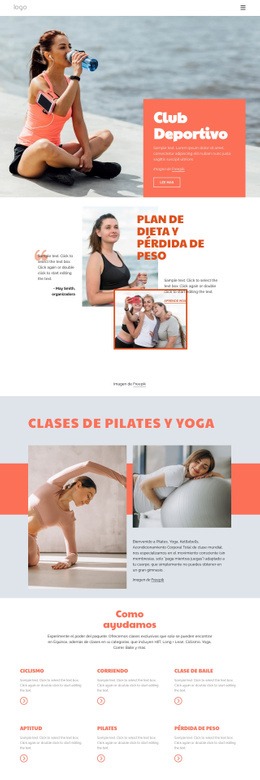 Pilates Vs Yoga - Plantilla Html De Una Página