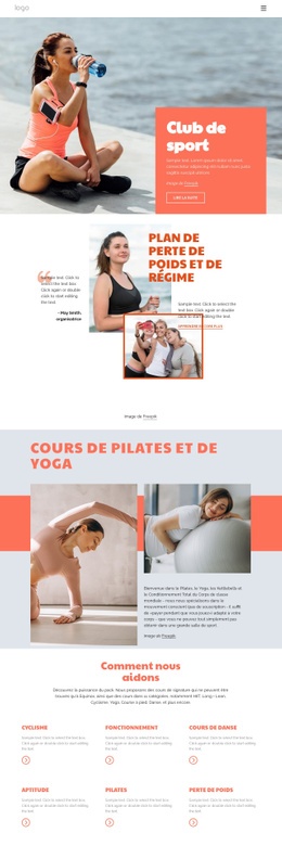 Pilates Vs Yoga - Modèle HTML Et CSS