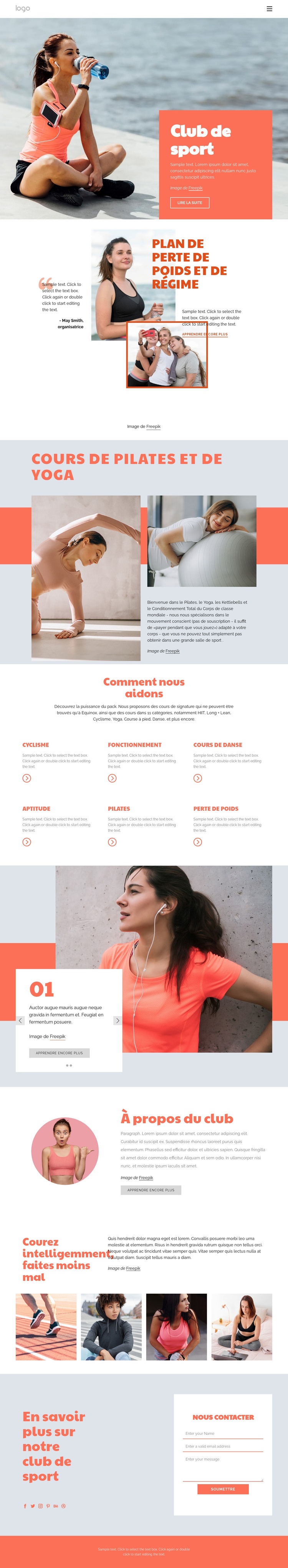 Pilates vs yoga Modèle HTML5