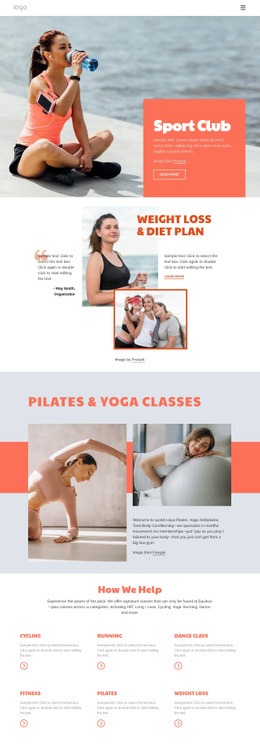 Pilates vs yoga - Html Code Example by Nicepage