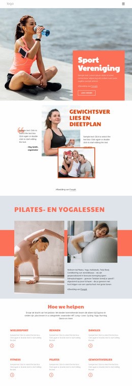 Pilates Versus Yoga - HTML- En CSS-Sjabloon