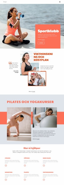 Pilates Vs Yoga - Modern Webbplatsdesign