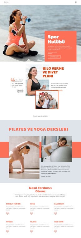 Pilates Ve Yoga - Yaratıcı Çok Amaçlı Şablon
