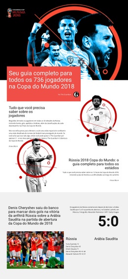 Copa Do Mundo - Modelo De Página HTML5