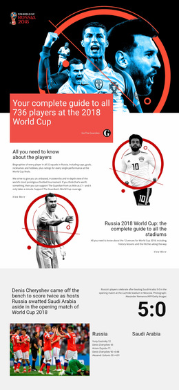 World Cup - Drag & Drop Website Builder