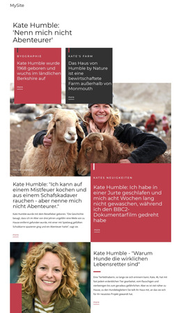 Benutzerdefinierte Schriftarten, Farben Und Grafiken Für Kate Humble