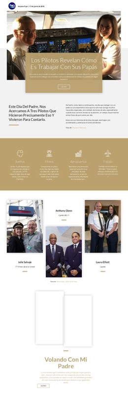 Volando Con Mi Padre Plantilla De Sitio Web CSS