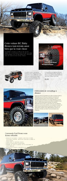 Voiture Bronco Rc : Modèle De Site Web Simple