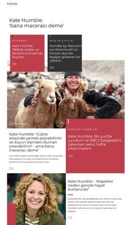 Kate Humble Için Harika Açılış Sayfası