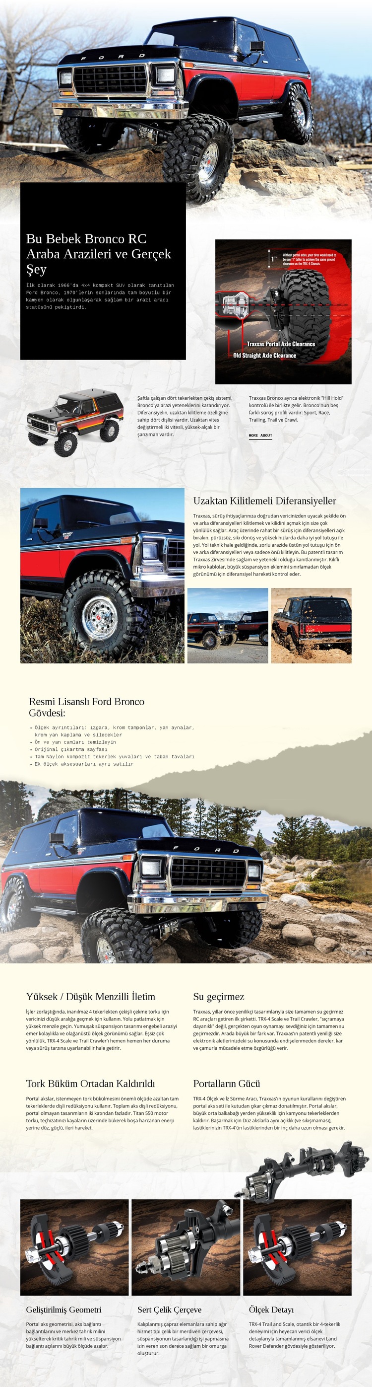 Bronco Rc Araba Bir Sayfa Şablonu
