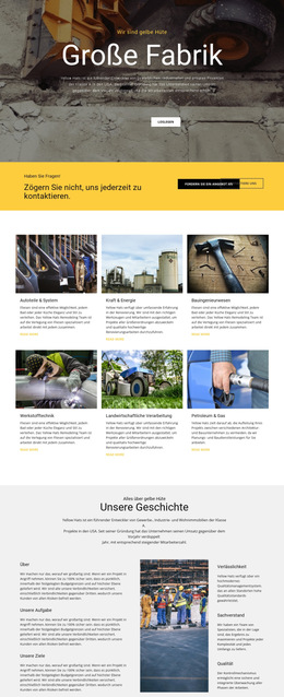 Fabrik Arbeitet Industriell – Fertiges Website-Design