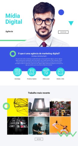 Mídia Digital - Melhor Design De Modelo De Site