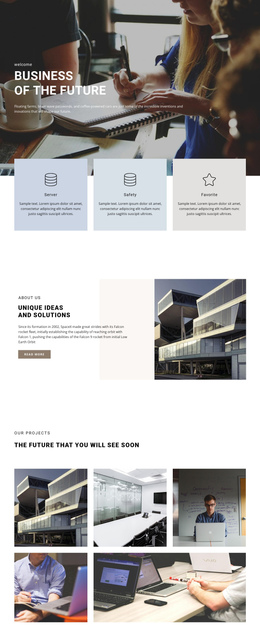 Help In Organizing A Business - Modern One Page Template