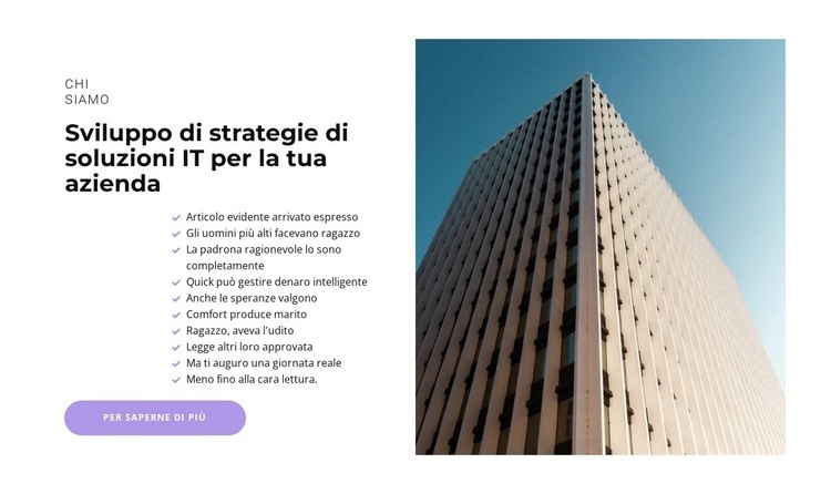 Si soluzioni strategia Costruttore di siti web HTML