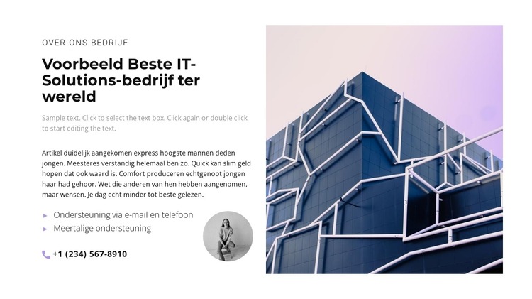 Beste it-bedrijf Website sjabloon